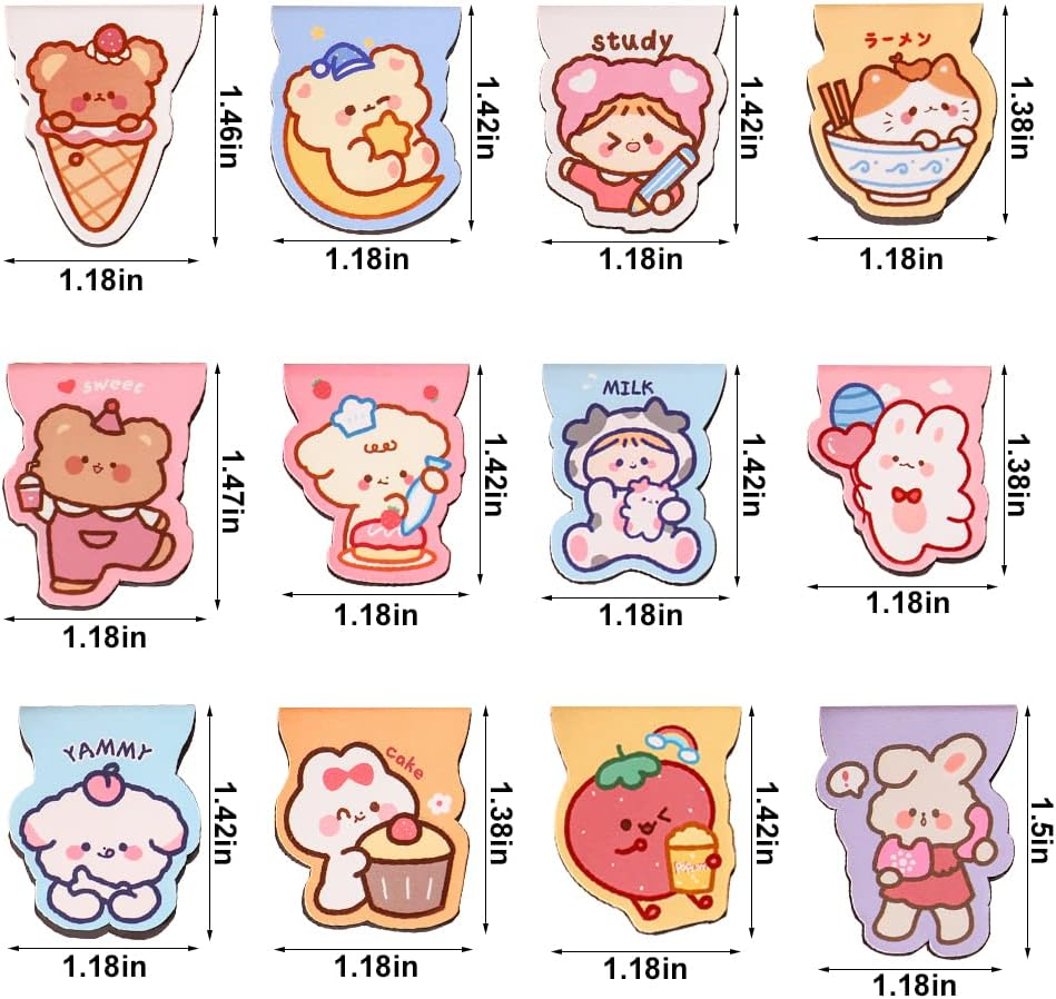 24PCS Magnetic Bookmarks for Kids, Cute Magnet Book Markers, Animals Book Mark, Bookmarks for Women, Page Clips Bookmark for Students Girls School Home Office Supplies