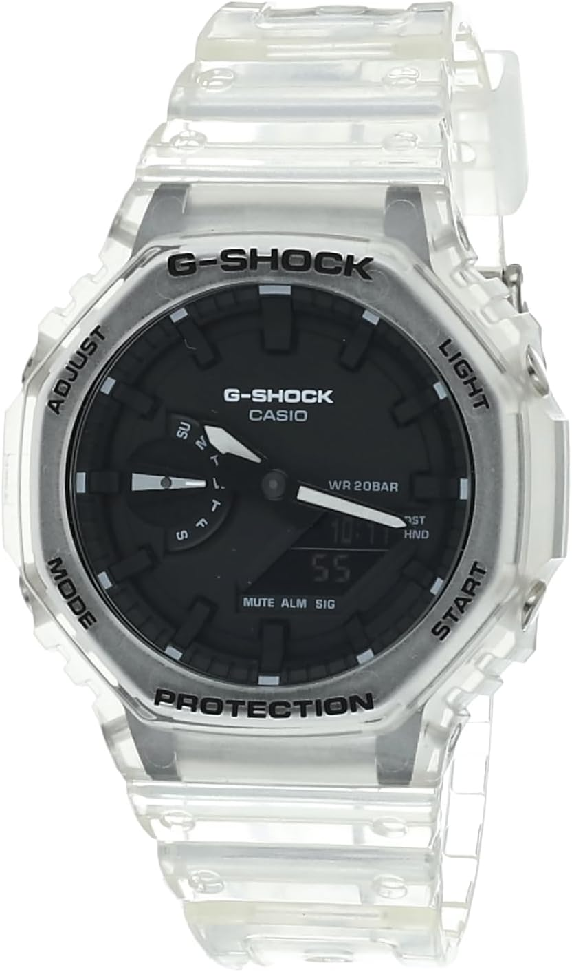 Casio G-SHOCK GA2100SKE-7A Mens Transparent Clear Analog/Digital Watch with Transparent Clear Band image number 1