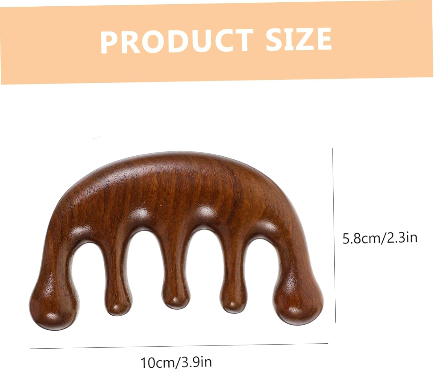 Gogogmee Wooden Massager Comb Compact Wood Craft Massage Tool Tension Promote Scalp Circulation for Home Travel Use Unique Polished Design image number 6