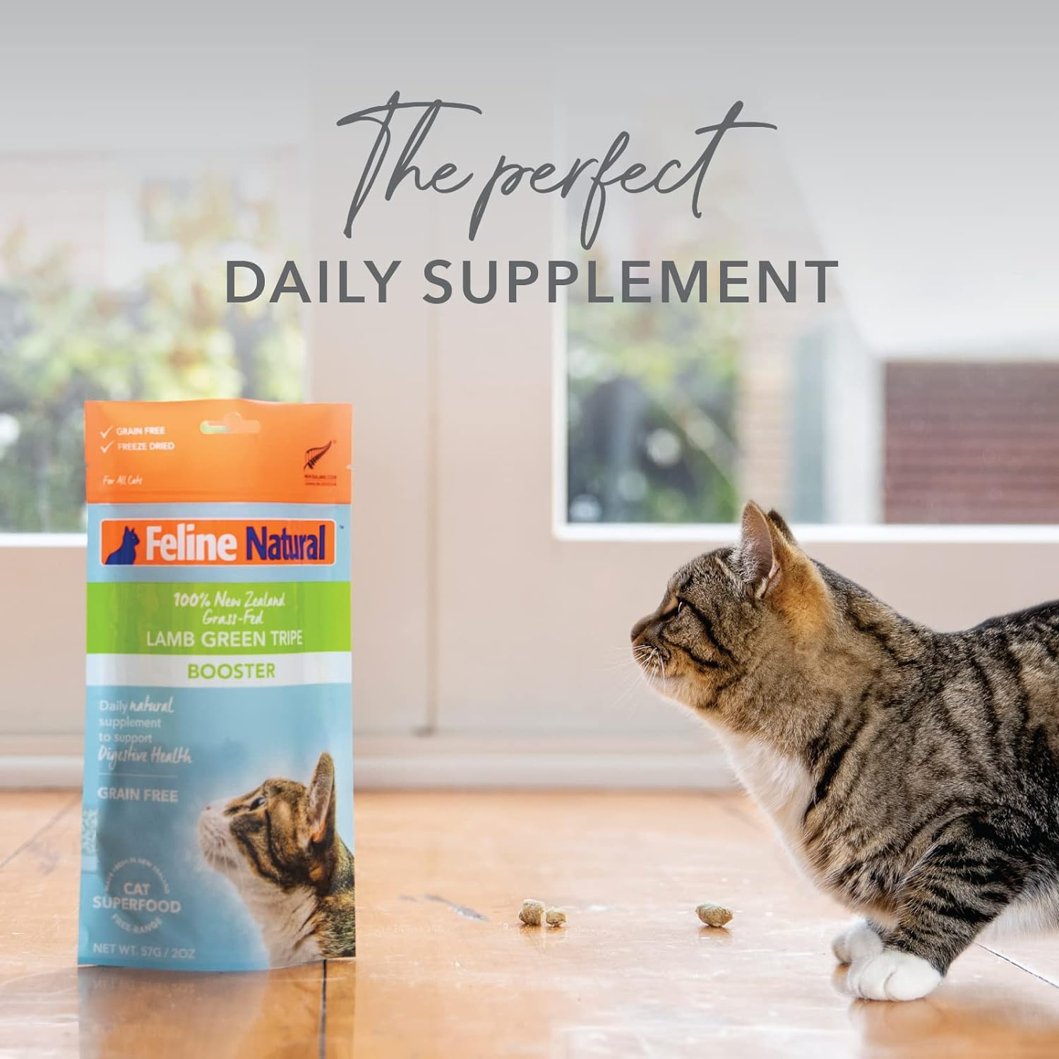 Feline Natural Grain-Free Freeze-Dried Cat Food Supplement (Lamb Tripe) image number 6