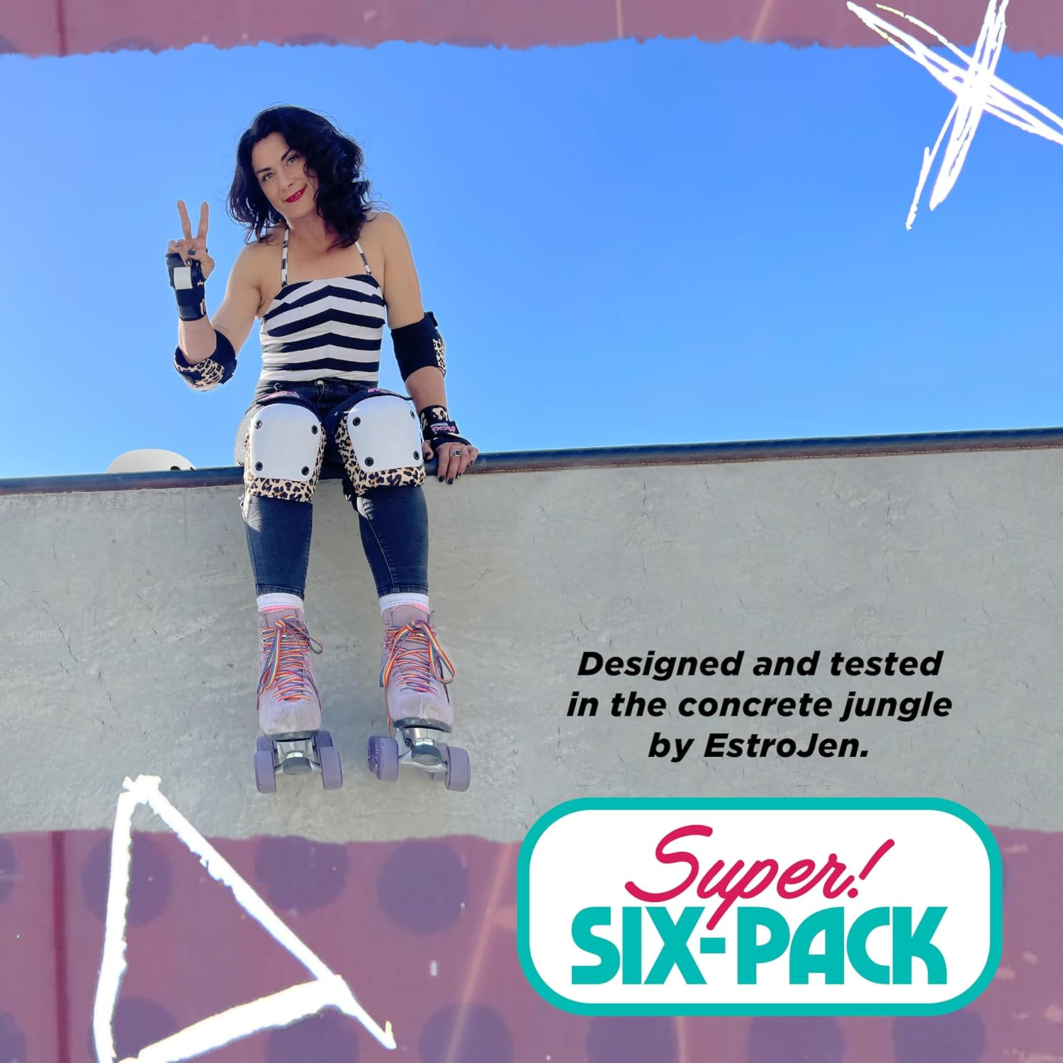 187 Killer Pads Moxi Skate Knee Pads, Elbow Pads, and Wrist Guards, Six Piece Pad Set image number 5