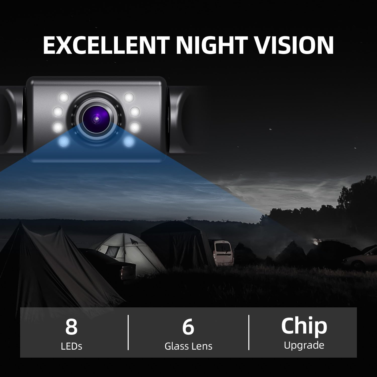 Erapta A43 Backup Camera, 4.3&rdquo;HD 1080P Rear View Monitor Kit with IP69 Waterproof, Night Vision, DIY Grid Lines for Car Truck Minivan image number 4