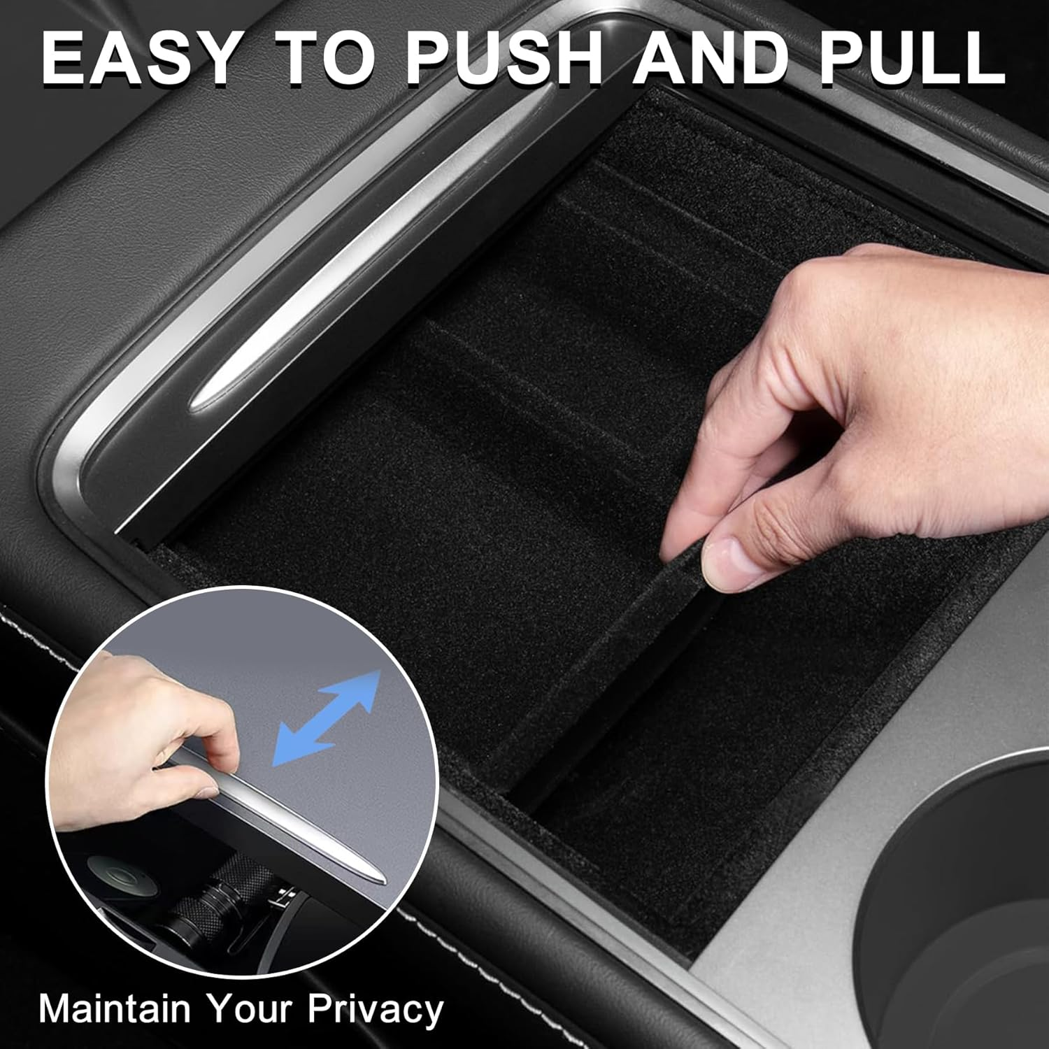 Center Console Organizer for Tesla Model Y Juniper 2025 2026 & Model 3 Highland 2025/2024 Armrest Storage Box Holder Insert Tray Hidden Drawer Interior Accessories image number 1