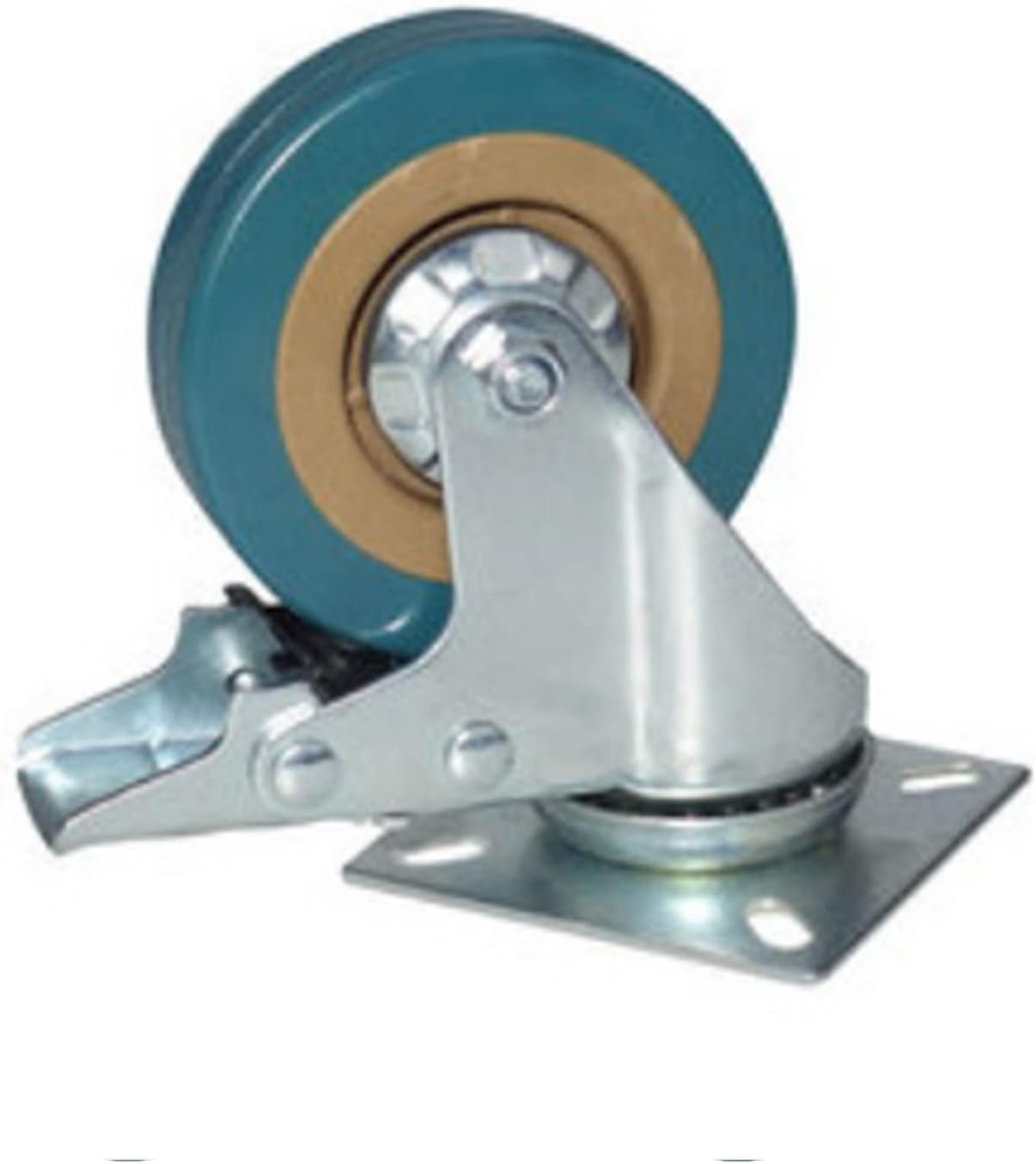 Acbbmns 4Pcs 3 Inch Caster Wheels with Brake, Heavy Duty Swivel Castors No Noise for Furniture Workbench Trolley - 2Inch 2Pcs With Brake  2Pcs Without Brake image number 3