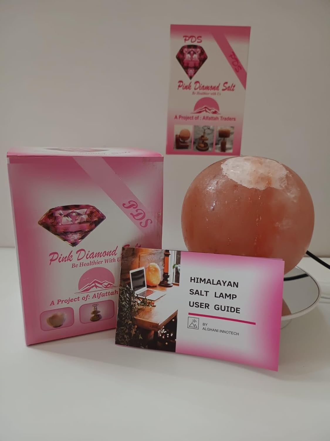 3.5-4 KG Himalayan Premium round Globe Salt Lamp 100% Authentic, Beautifully Hand Crafted round Globe Comes with Complete Electric Fitting image number 6