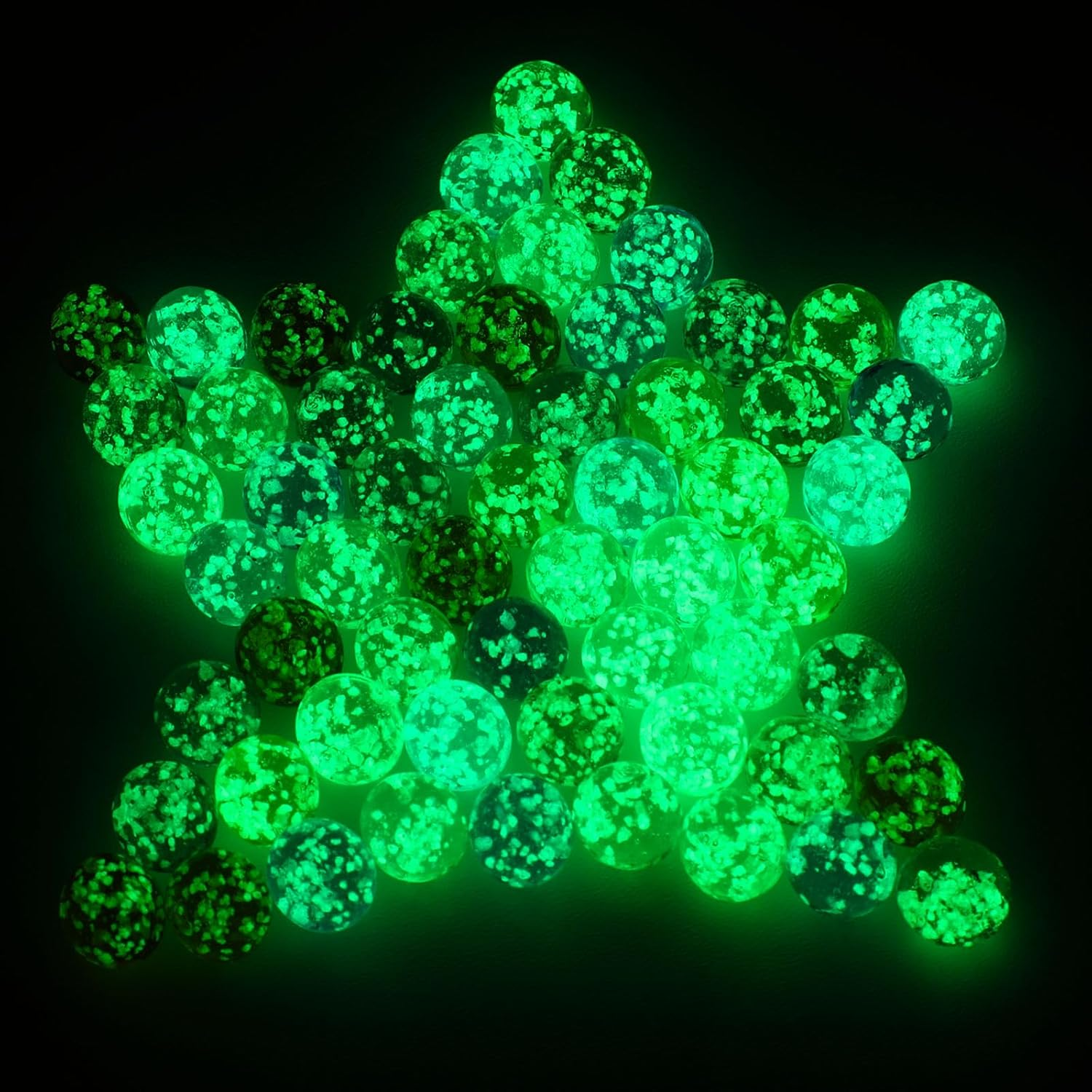 48 Pieces Marbles Glow in the Dark Mixed Colors Luminous Glass Marbles Runs for Kids Marble Games DIY and Home Decoration (0.8 Cm/ 0.32 Inch) image number 6