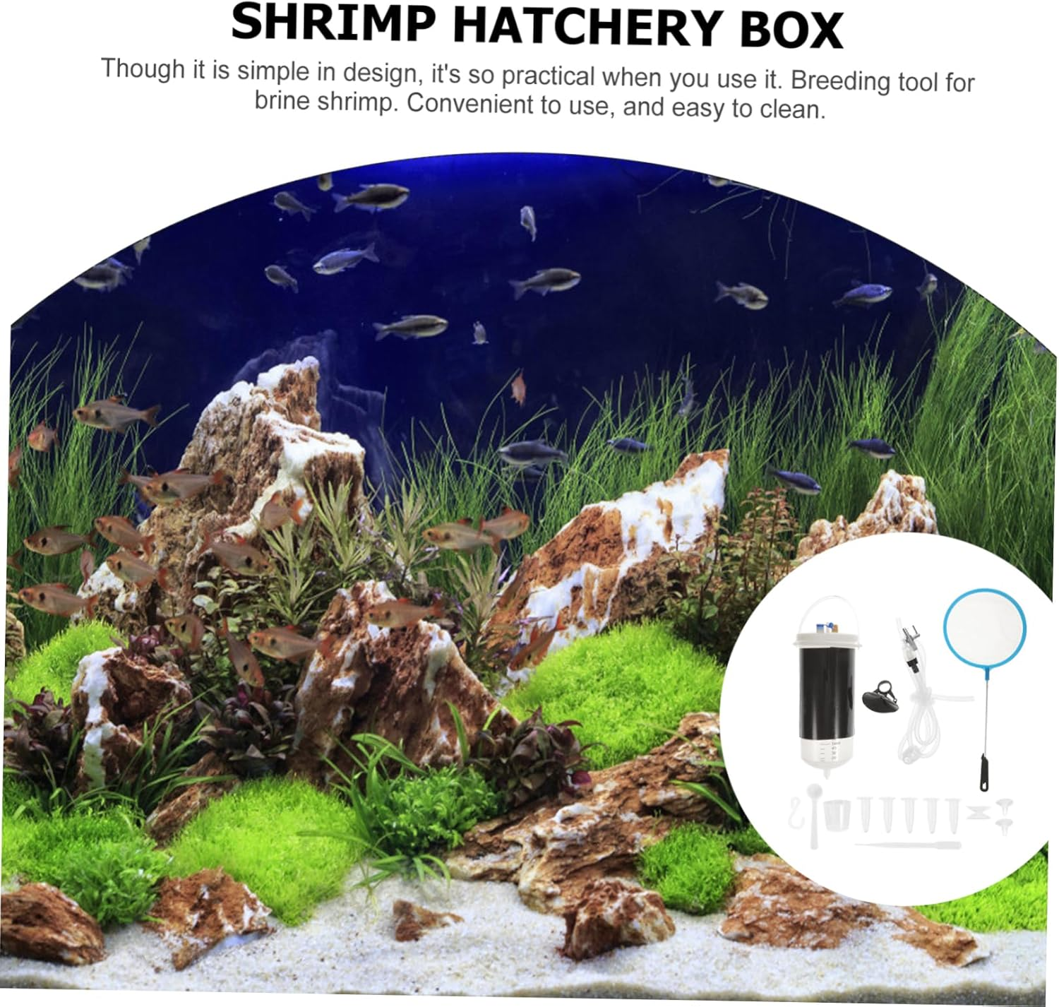 COLLBATH Brine Shrimp Incubating Box Aquarium Hatchery Tank Plastic Shrimp Hatchery Container for Fish Breeding and Aquatic Pets image number 6