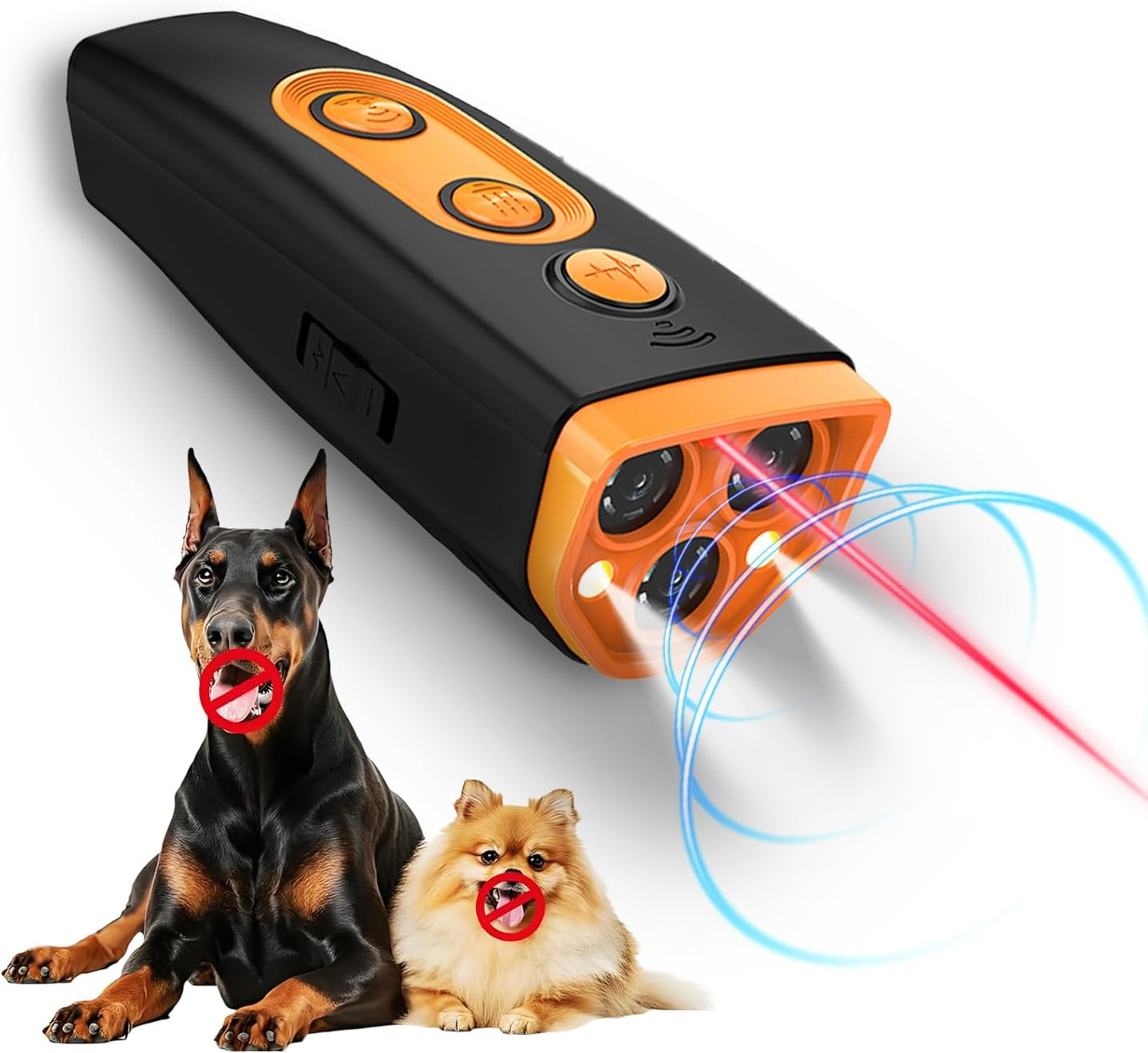 Dog Bark Deterrent Device，Anti-Barking Device for Dogs up to 50Ft，Long Range Rechargeable Barking Silencer Dog Whistle Stops Bad Behavior Training Tool Indoor & Outdoor image number 4