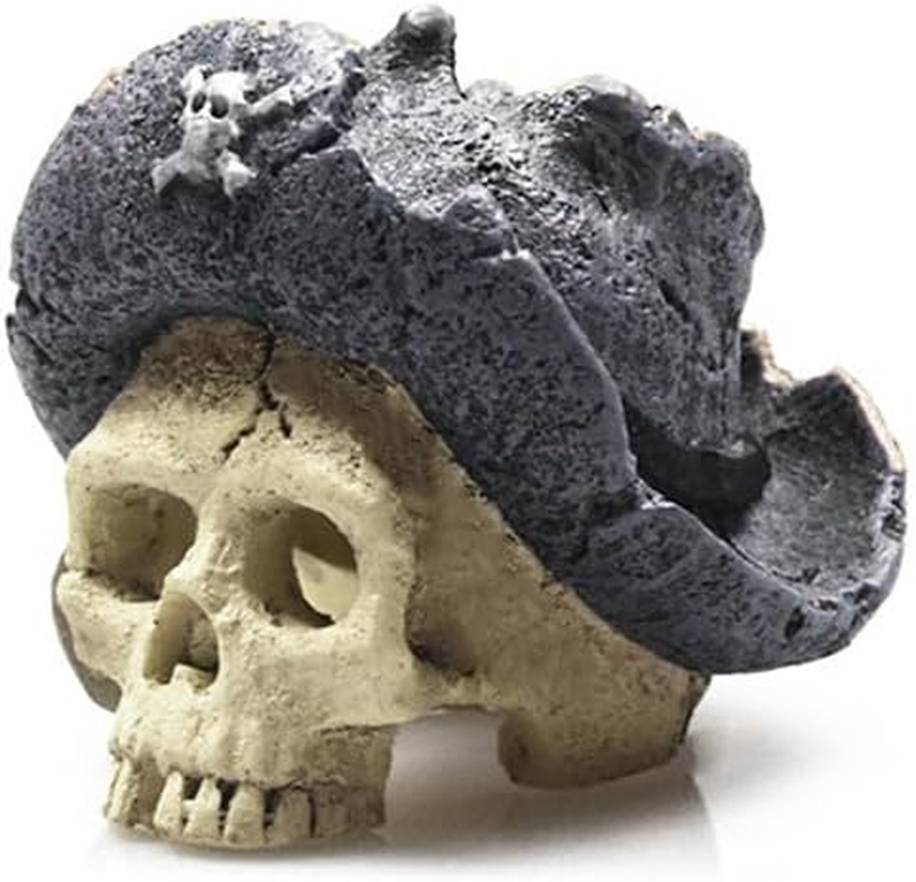 AIMALL Artificial Fake Skull Head Bone Aquarium Ornament Fish Tank Decoration, Safe for All Aquatic Environments, Realistic Design for Reptile Terrariums image number 3