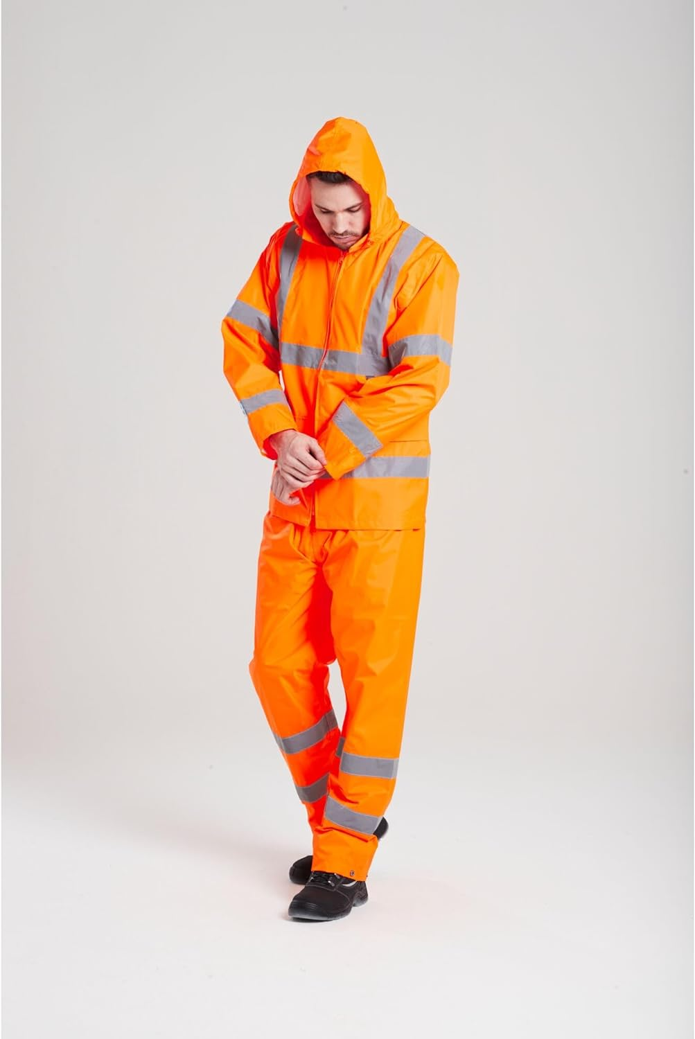 Portwest Mens Hi Vis Rain Trousers Orange image number 2