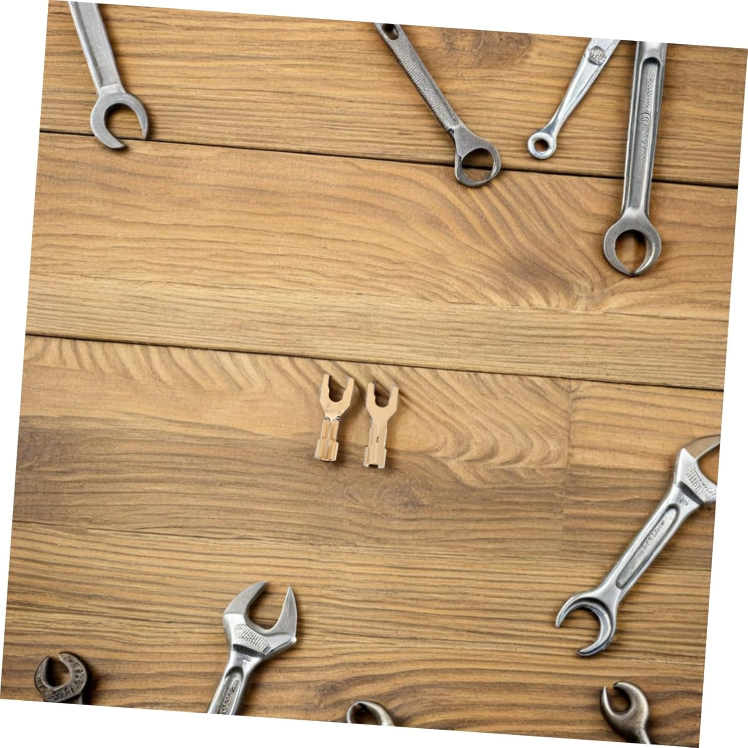 LALADEFIEE 2Pcs Hifi Plated Speaker Spade Connectors Audio Speaker Wire Y Fork Plugs for Home Theater Recording Studio Stable Signal Transmission Easy Secure Setup image number 3