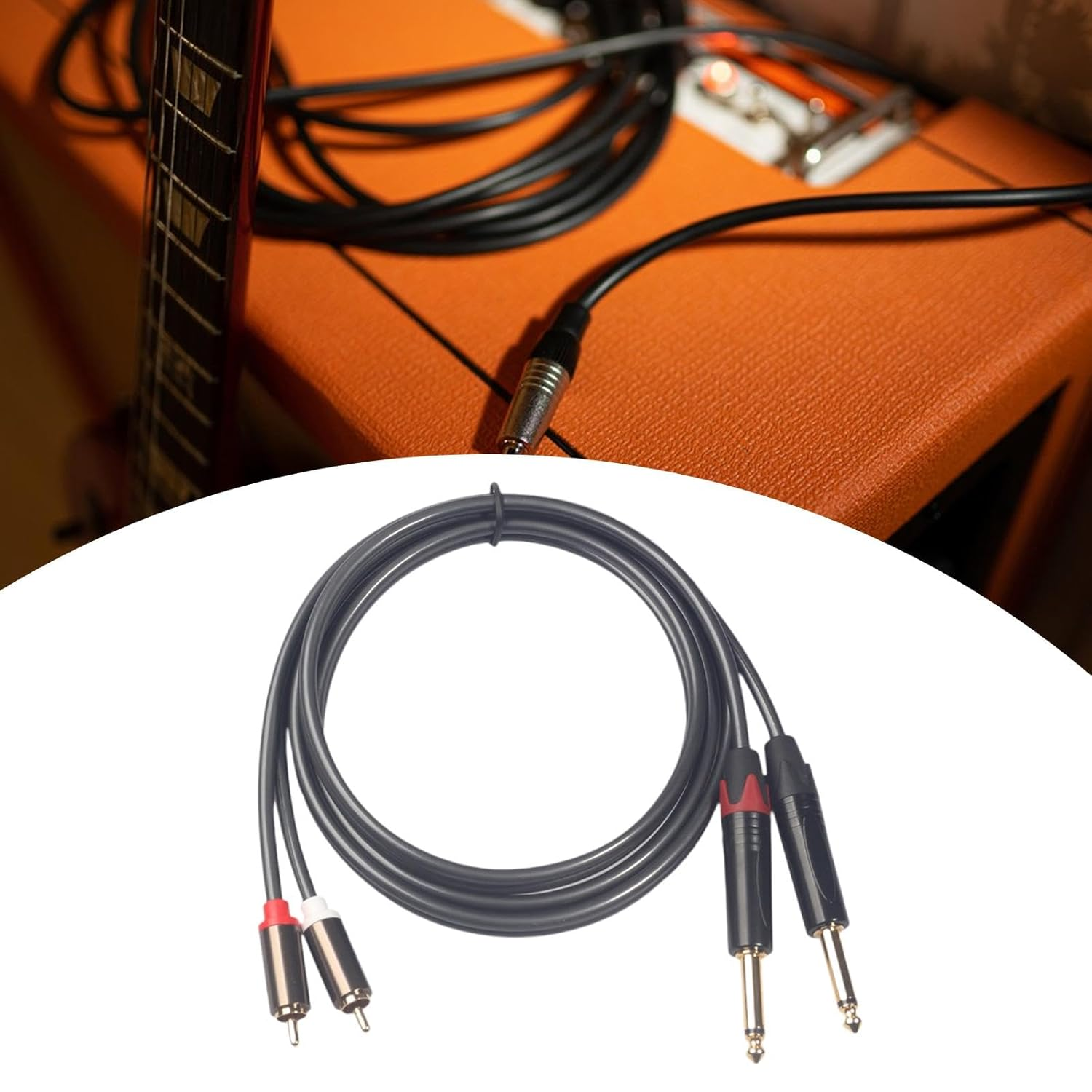 RCA Male to RCA Male Audio Cable for Home Amplifier Speaker Connection, 3M image number 5