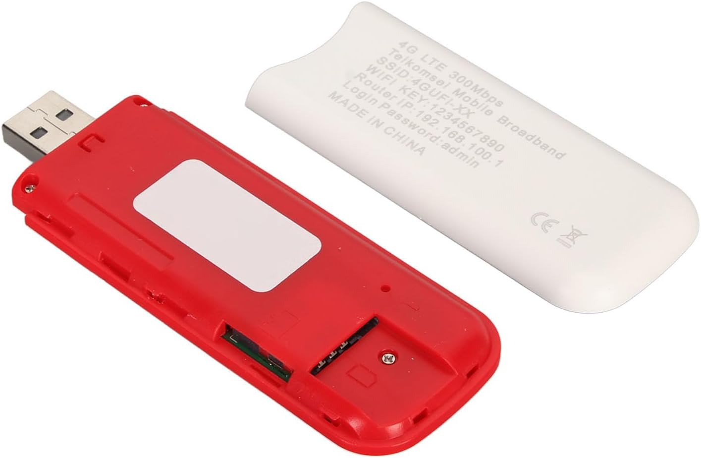 4G LTE USB Wifi Modem, Mobile Internet Devices with SIM Card Slot, 300Mbps High Speed, Portable Travel Hotspot Mini Router, Wireless Network Router, White image number 2