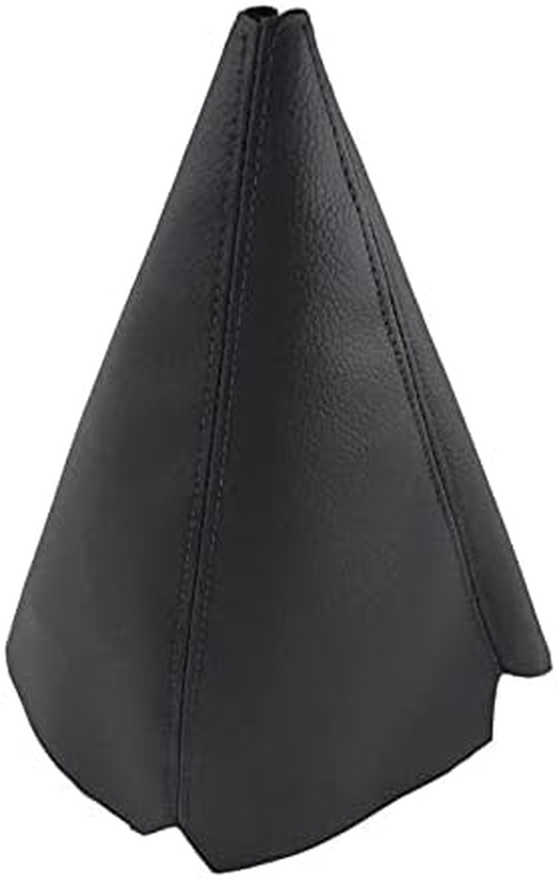 Universal Car Shift Knob Boot Dust Cover, Shift Boot Cover, Made of Pu Leather with Black Seams Red Seams and Blue Seams (Black/Abs)
