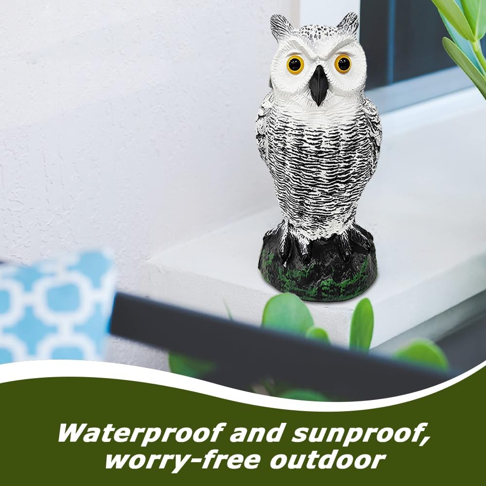 MOTRAIN Bird Scare Device/Plastic Owl Statue,Owl Ornament for Indoor & Outdoor Decoration, Effective Birds Deterrent for Garden, Patio, Yard, and Home Decor. image number 2