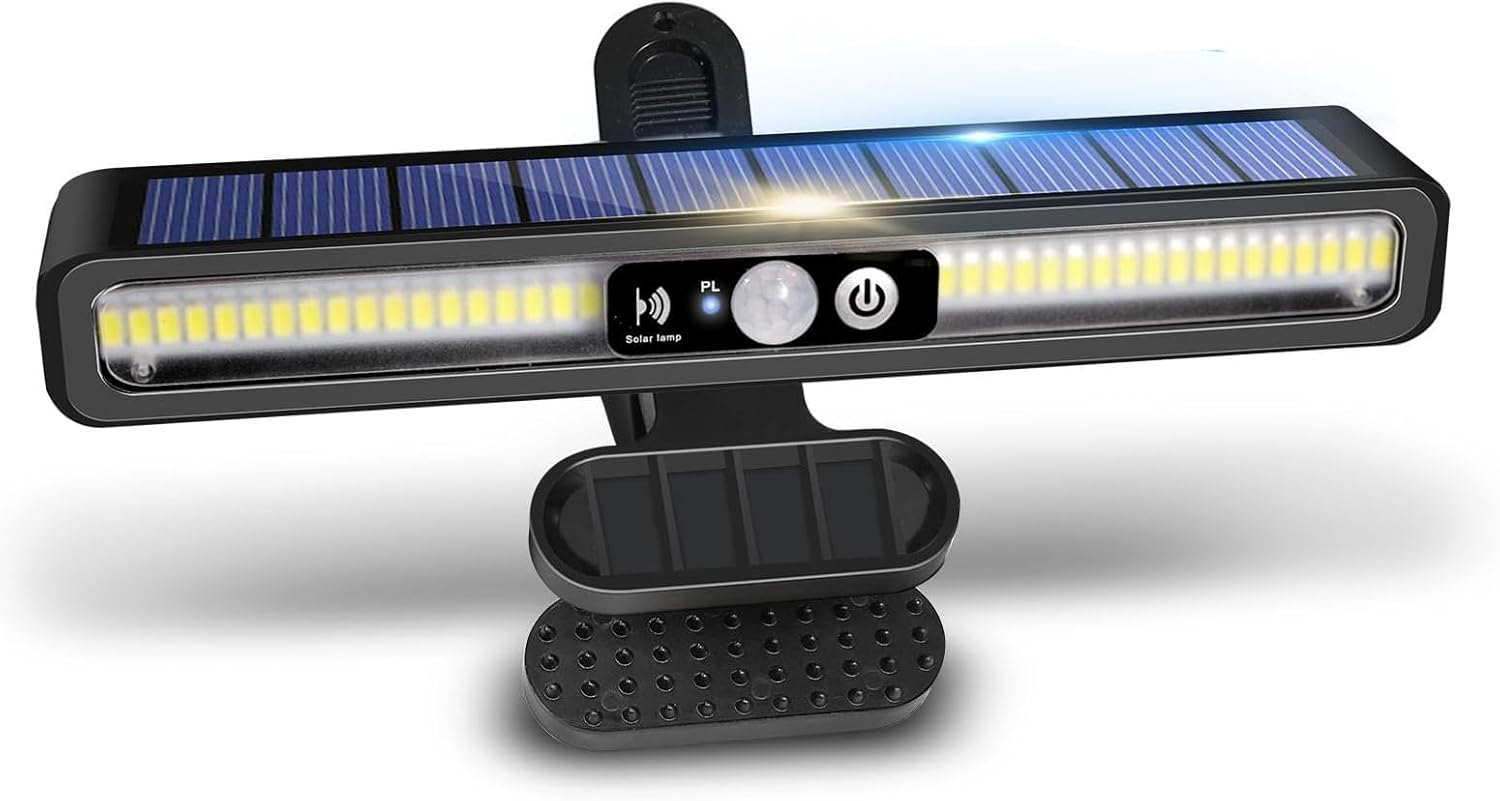 Harloon Clip on Solar Motion Lights Outdoor Waterproof, Solar Fence Lights outside with 36 LED, 6000K Portable Solar Powered Security Light for Fence Garage Camping image number 3
