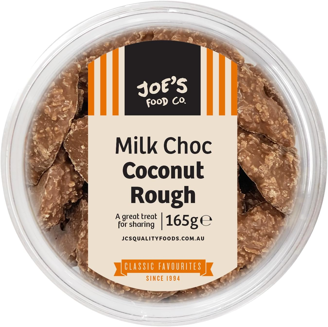 JOE'S FOOD CO MILK CHOC COCONUT ROUGHS, 165G