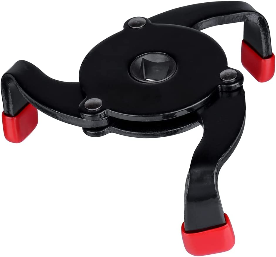 Yakamoz Adjustable 3 Jaw Oil Filter Wrench,Single Way Universal Adjustable Oil Filter Wrench with Anti-Slip Foot Grip from 2.4 Inch to 3.7 Inch for Removing Motorcycles Cars Trucks image number 2