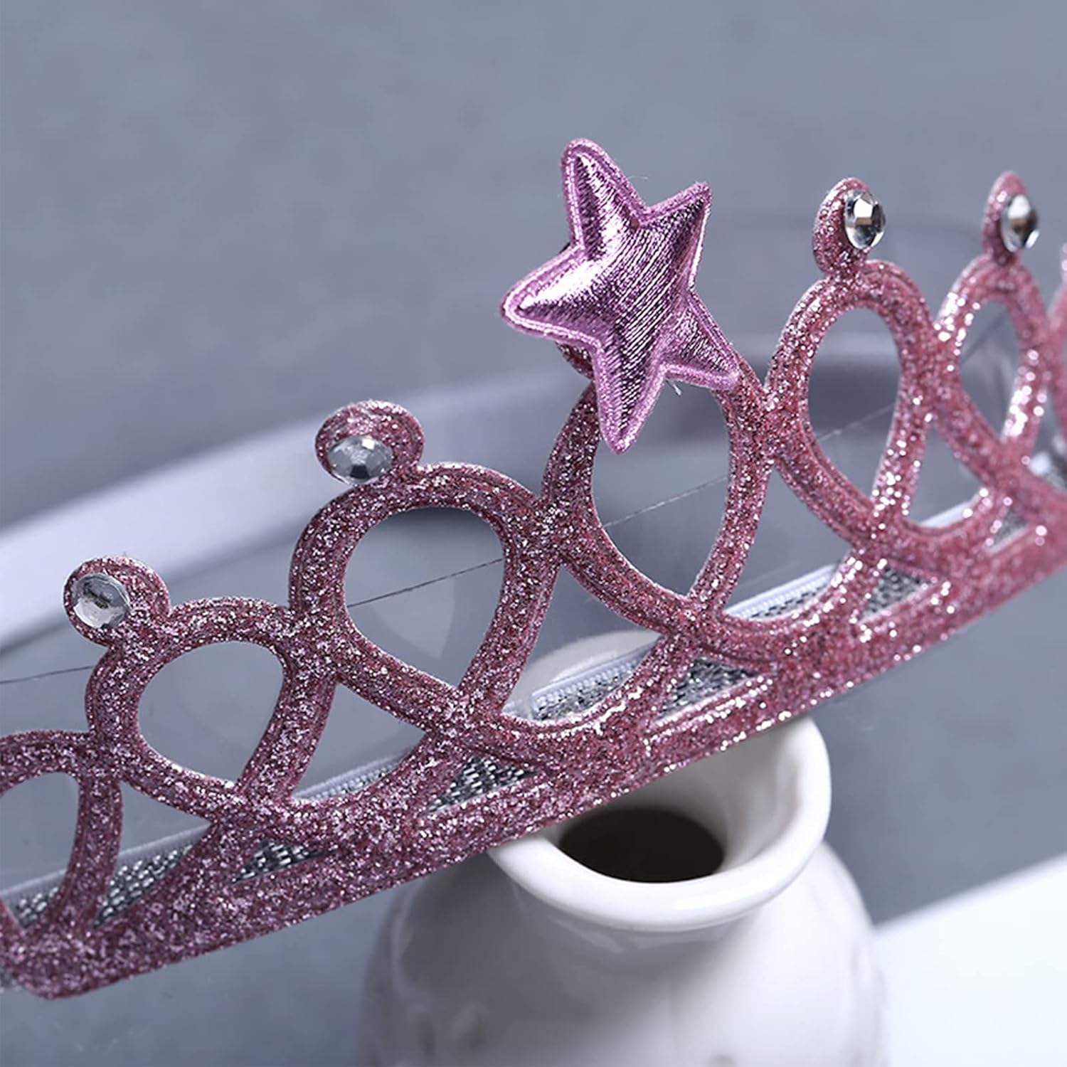 Ysmorla Pack of 6 Girls Princess Tiara Crown, Girls Crown Hair Band Kids Dress-Up Crown, Elastic Hairband Sparkling Crown Headband, Princess Tiara Set for Girls Dress-Up Party Cosplay image number 4