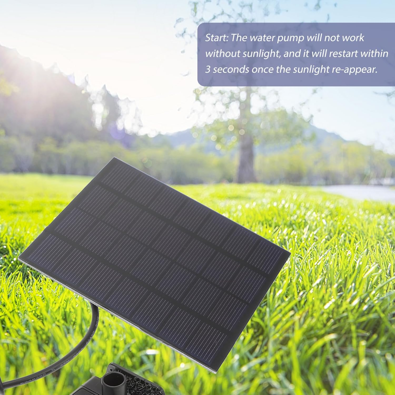 6V 0.8W Solar Pump Fountain Submersible Pump for Pool Garden Solar Water Feature image number 5