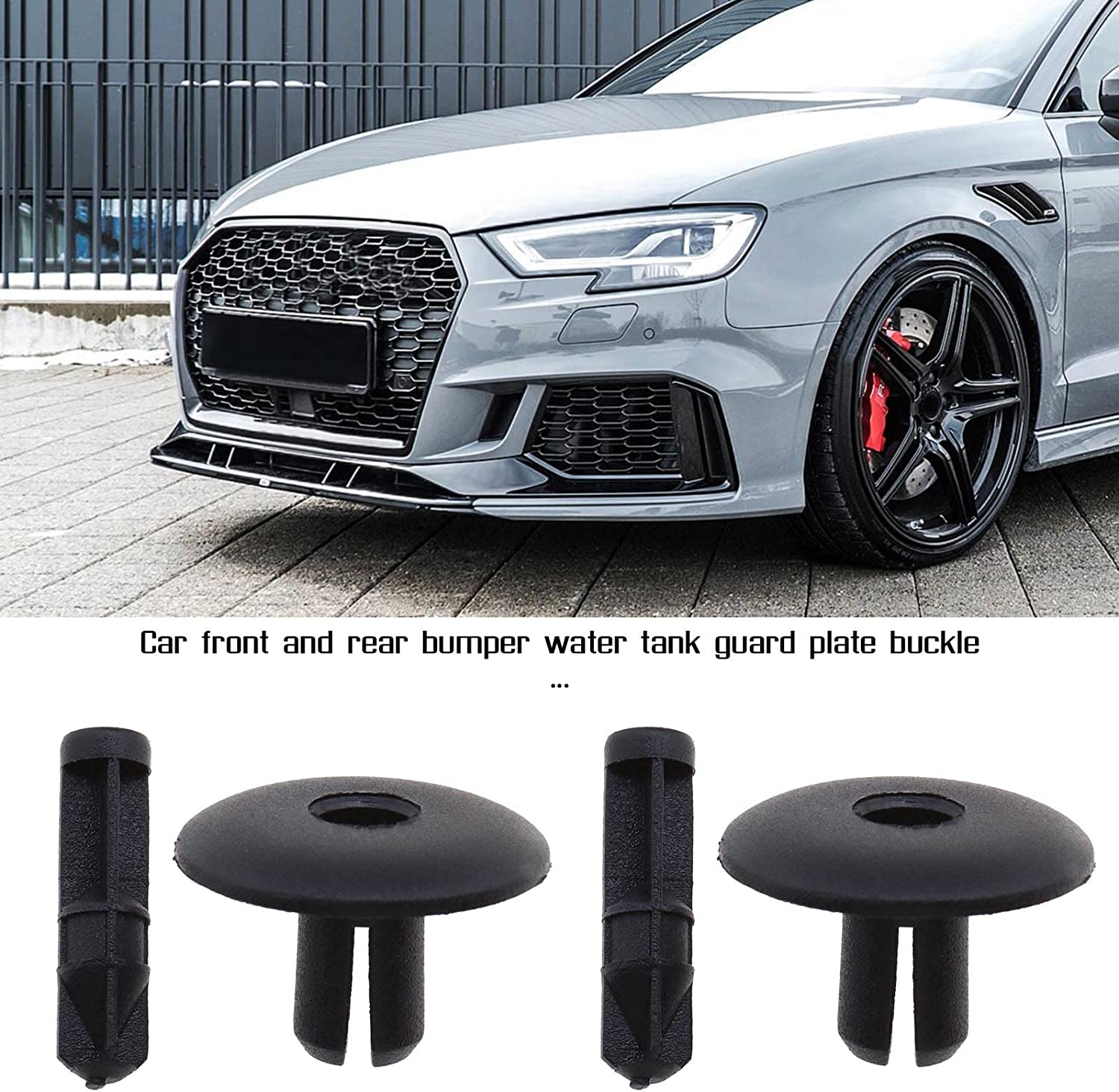 Emsea 30Pcs Wheel Arch Inner Lining Clips Car Bumper Retainers Trim Body Panel Clips 4D0807300 Plastic Compatible with Q3/Q5/Q7/A2/A4/A5/A8/S8/TT Black