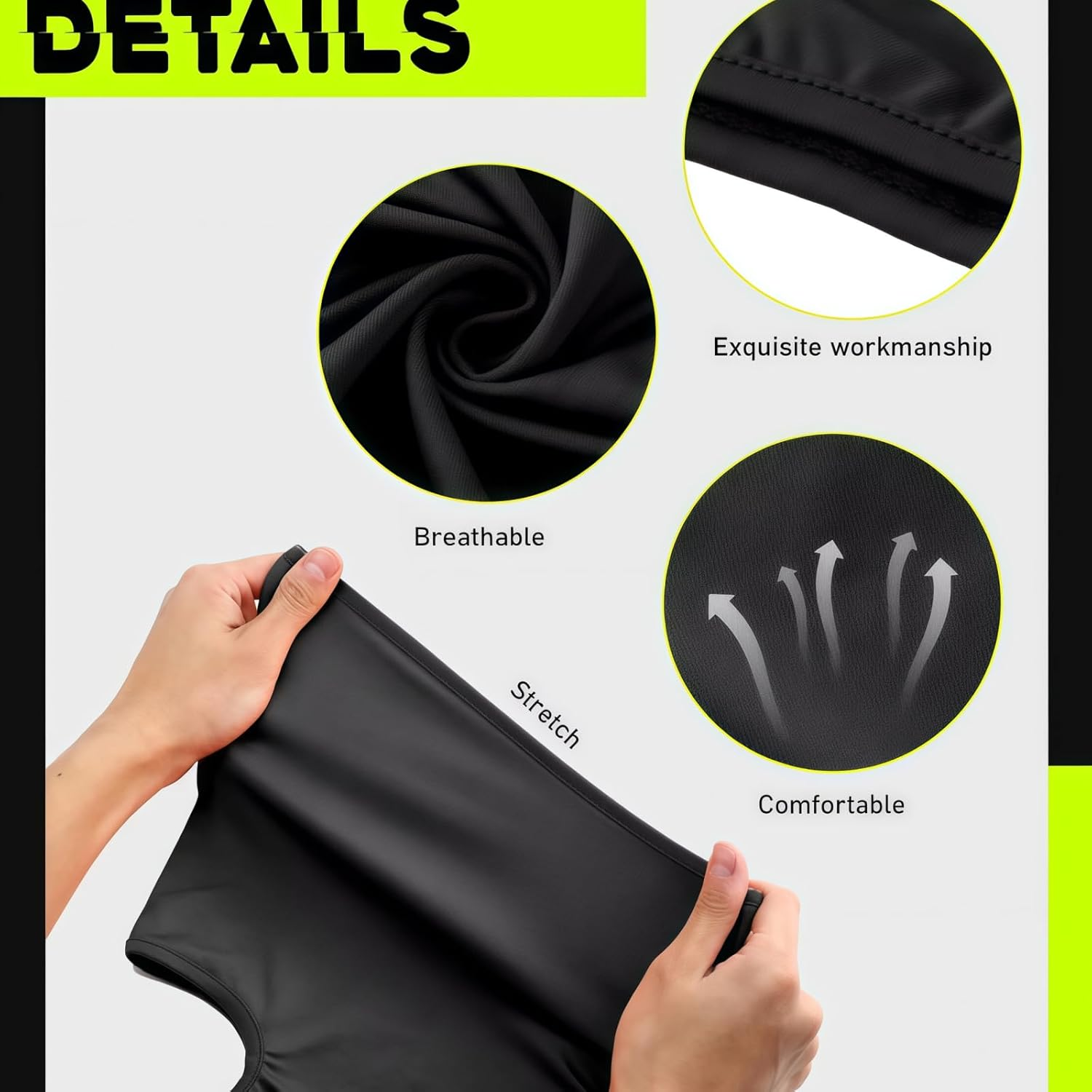 2Pcs Ski Mask Balaclava for Men & Women ，Summer Motorcycle UV Face Protection Neck Gaiter, Breathable Full Face Mask for Cycling, Fishing, Outdoor Sports image number 4