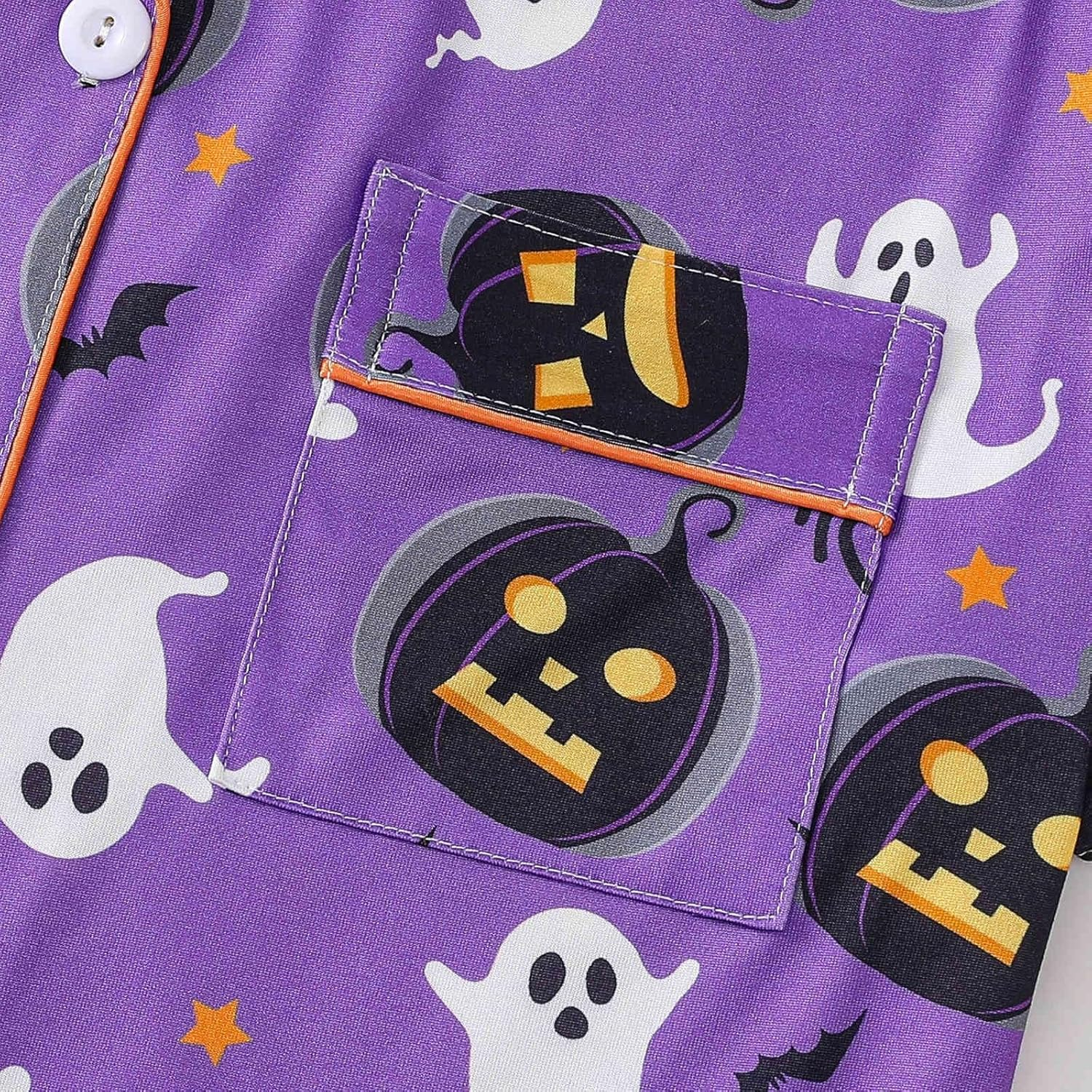 Halloween Pajamas Pjs for Women Cute 2 Piece Short Sets Short Sleeve Top and Shorts Sleepwear Halloween Pajamas Sets image number 2