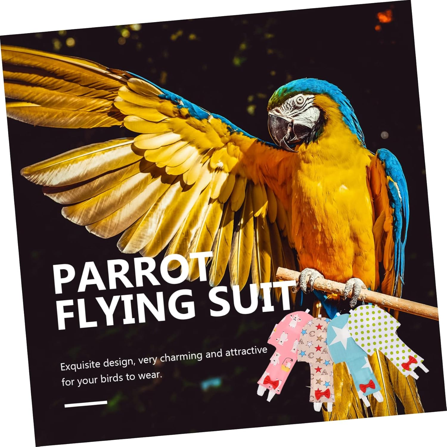 BESPORTBLE 8Pcs Pet Parrot Diaper Breathable Bird Diaper for Birds for Home Outdoor Play image number 3