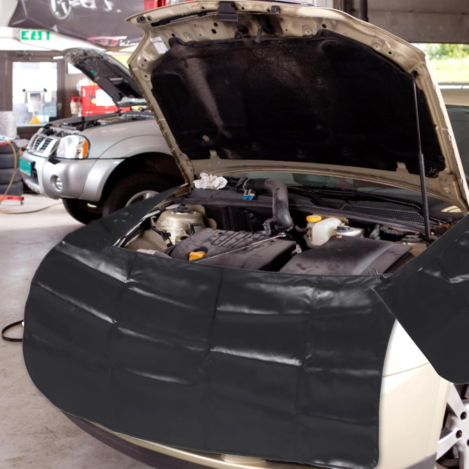 JECOMPRIS 1 Set Protective Pad Automotive Mechanic Work Mat Magnetic Car Repair Pad Magnetic Car - Proof Mat Car Body Mat Magnetic Car - Proof Cover Cars Mechanic Mat for Car Leather Black image number 3