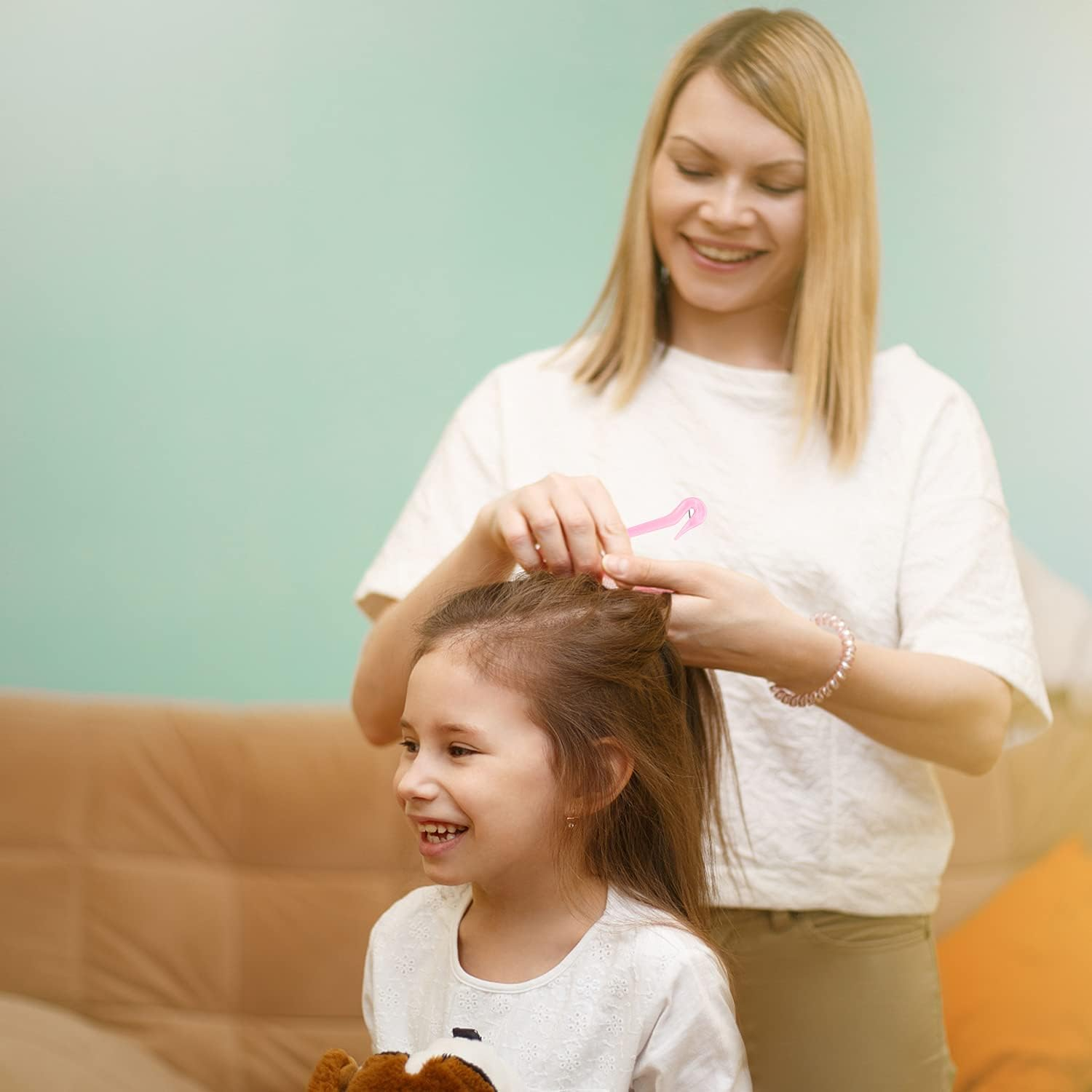 HOYOLS Elastic Hair Bands Remover, Ponytail Rubber Band Remover Cutting 4 Pc