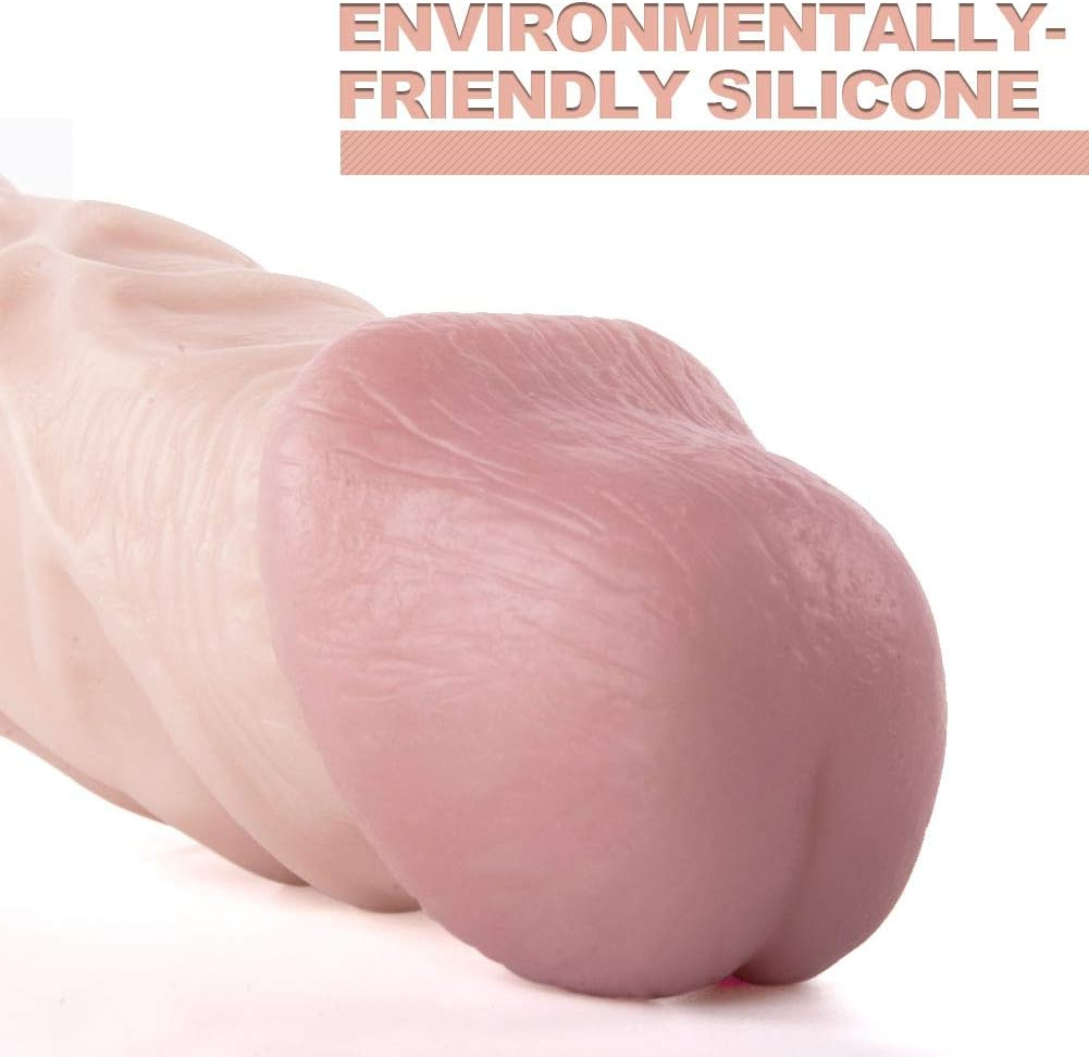 SHEQU 10'' Dildo with Suction Cup- Dong with Balls Fake Penis Adult Sex Female Massage Masturbation Toys(Jackey'S Power Dick) image number 5