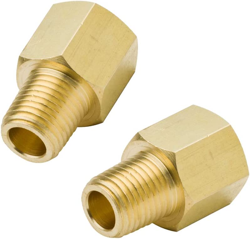 Legines Brass Reducing Pipe Fitting, Reducer Adapter, 1/2" NPT Female to 1/4" NPT Male (Pack of 2) image number 4