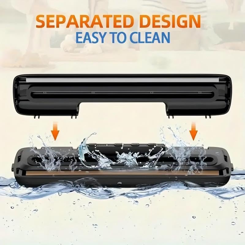 Automatic Vacuum Sealer Machine with 10 Bags - Ultra-Compact & Quiet Food Preservation System for Freshness Lovers, Perfect for Sous Vide and Meal Prep image number 1