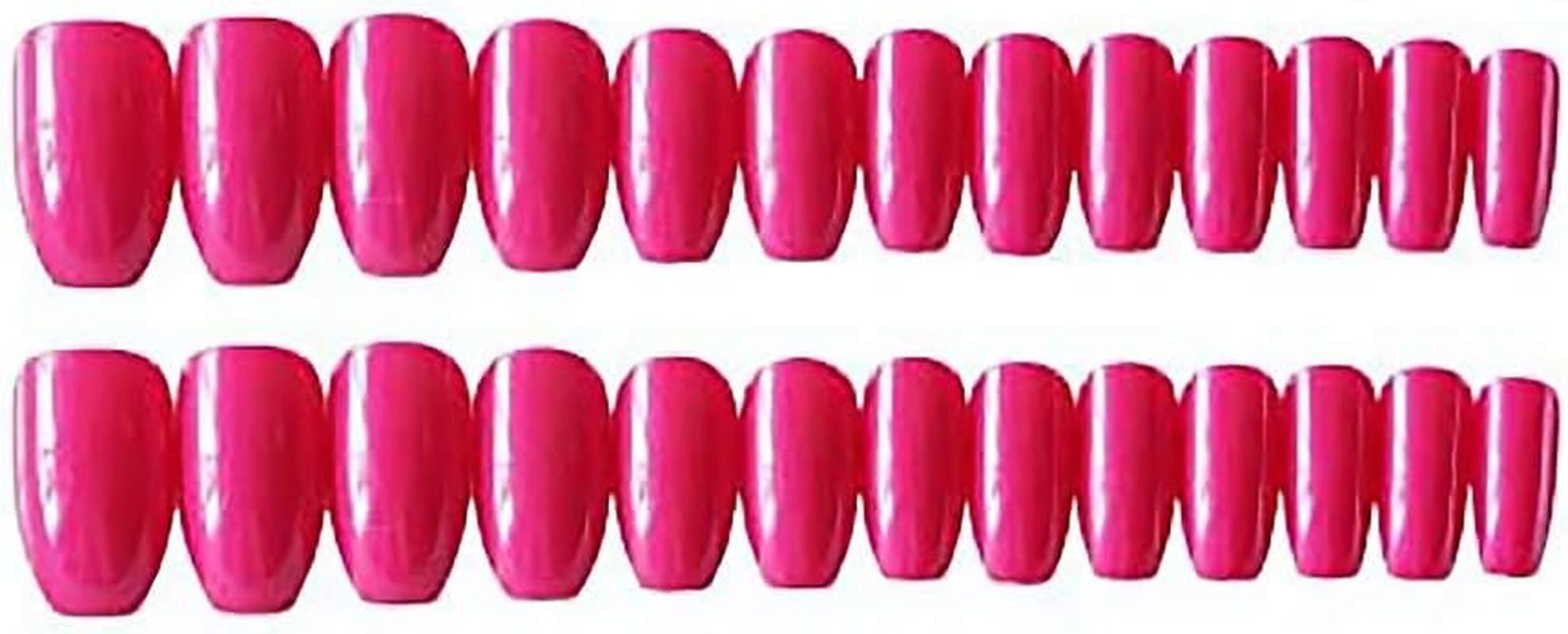 24Pcs False Nails Long Artificial Fake Nail Ballerina Glossy Full Cover Durable for Women and Girls image number 1