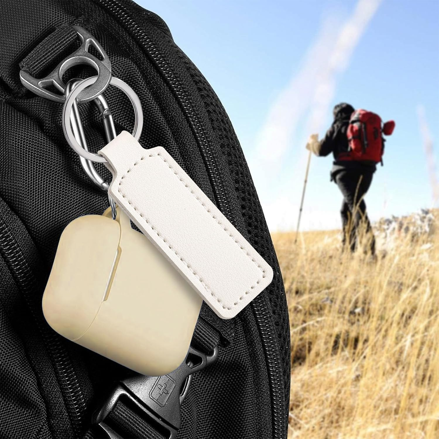 NEETUE 16 PCS Blank Leather Keychains, DIY Keychains PU Leather Key Chains for Pendant Ornament Making, Car Key Chain Making