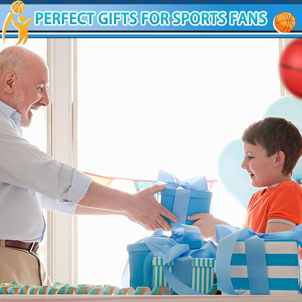 16Cm Mini Basketball for Kids 5 6 7 8 9 10+Years Old Boys, 5 Inch Mini Inflatable Bouncy Basketball for Basketball Hoop, Beach Pool Sport Game Interactive Gift Toys for Boys Girls (6PCS image number 5