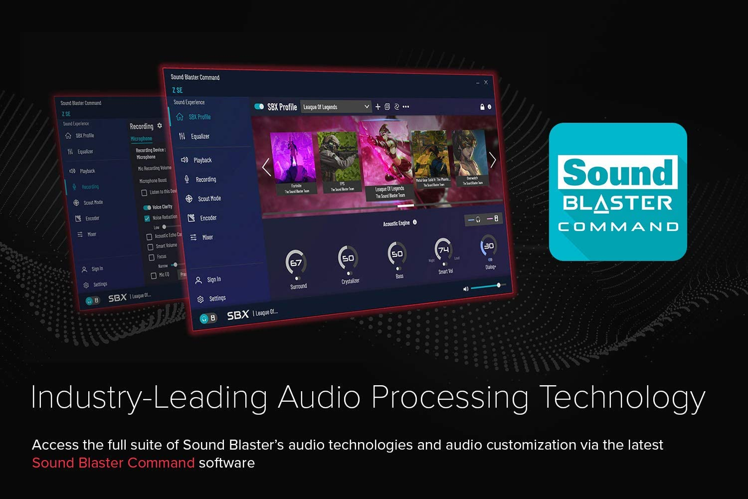 Creative Sound Blaster Z SE Internal Pci-E Gaming Sound Card and DAC, 24-Bit / 192 Khz, 116 Db SNR, ASIO, 600&Omega; Headphones Amp, Mic EQ, Discrete 5.1 / Virtual 7.1, Supports Dolby Digital Live, DTS image number 5