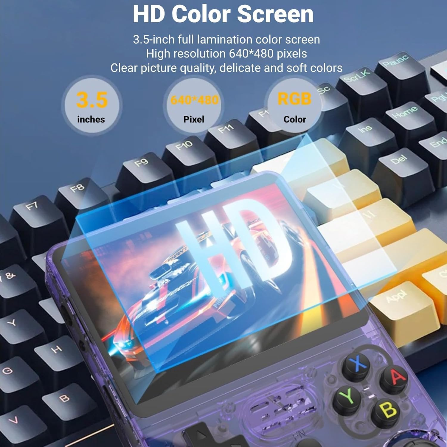 R36S Retro Handheld Game Console, 3.5In 640X480 IPS Screen, 15000+ Games More than 11 Retro Emulator Systems, DDR3L 1GB Retro Video Gaming Console with Dual 3D Joystick image number 2