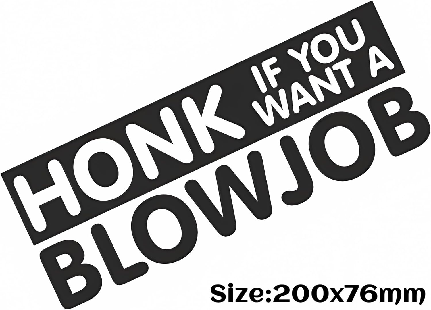 XTRAYXRAY Honk If You Want a Blowjob Sticker Decal Funny Window Bumper Decal Sticker Suitable for Cars, Trucks (Black) image number 2