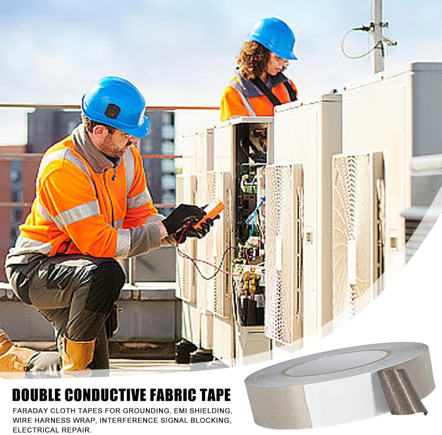 Copper Tape Conductive Adhesive - Adhesive Conductive Tape - Signal Blocker with Double-Sided Conductive Adhesive, Fabric Tape for Grounding Electrical Repair Mumiao image number 5