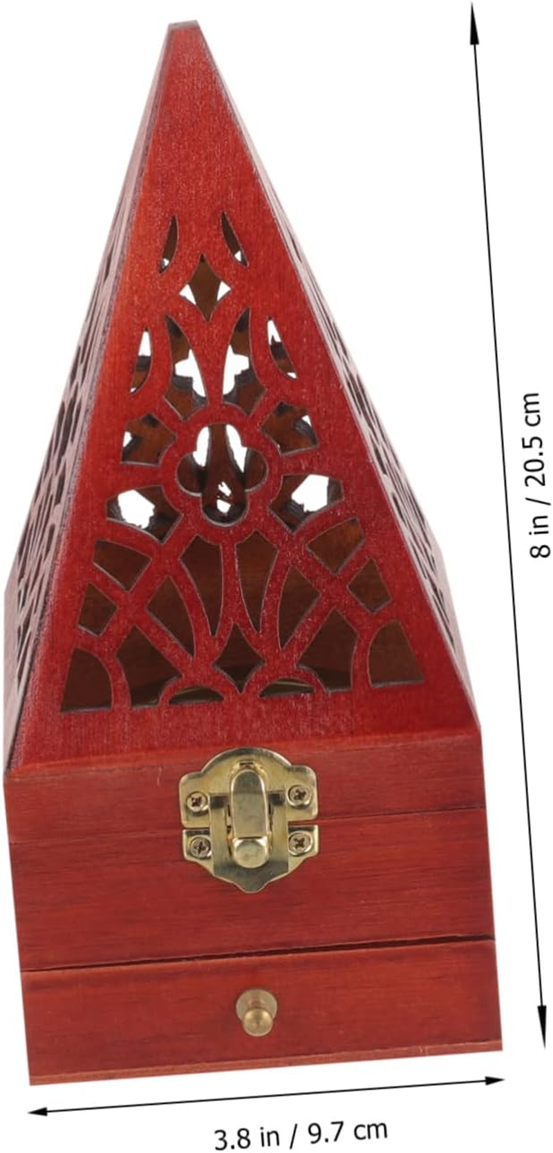 Abaodam 3Pcs Pyramid Incense Burner Holder Drawer Design Incense Burners for Home Decor and Meditation Space image number 1