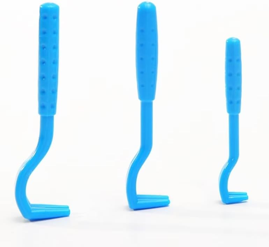 Cats and Humans Plastic Tick Puller Tick Grabber, 3Pcs Tick Remover Tick Remover Tick Puller Removal Tick Grabber,Tick Removal Tick Picker Flea Removal Tool,Tick Hook Louses Pliers Remover,Blue