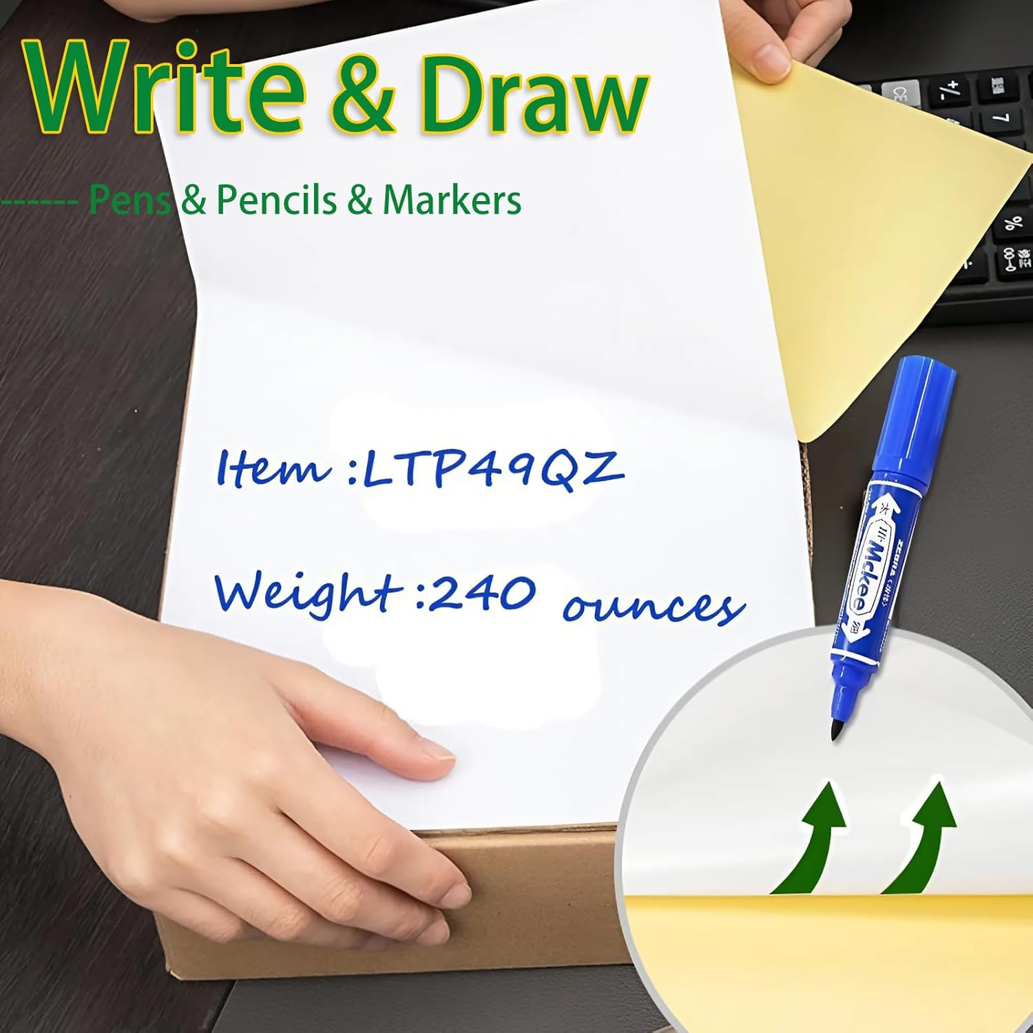 Printable Sticker Paper 30 Sheets, Matte White Sticker Paper Full Sheet Labels for Laser/Inkjet Printers, Letter Size (21 X 29.7CM) image number 5