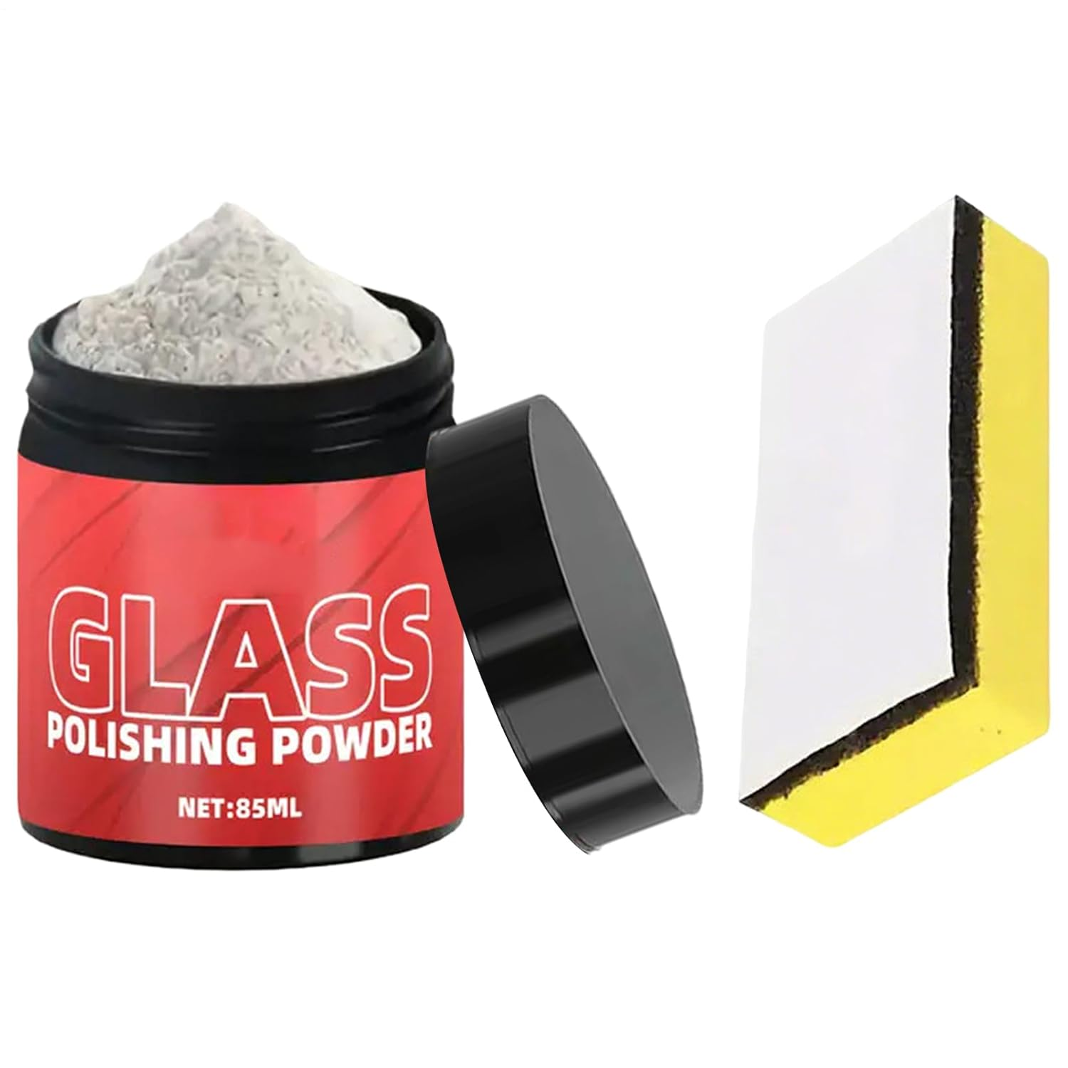 Glass Repair Powder - 85Ml Auto Glass Scratch Remover Powder,High Performance Cleaner Automotive Detailing Supplies for Truck Windshield SUV RV Restoration