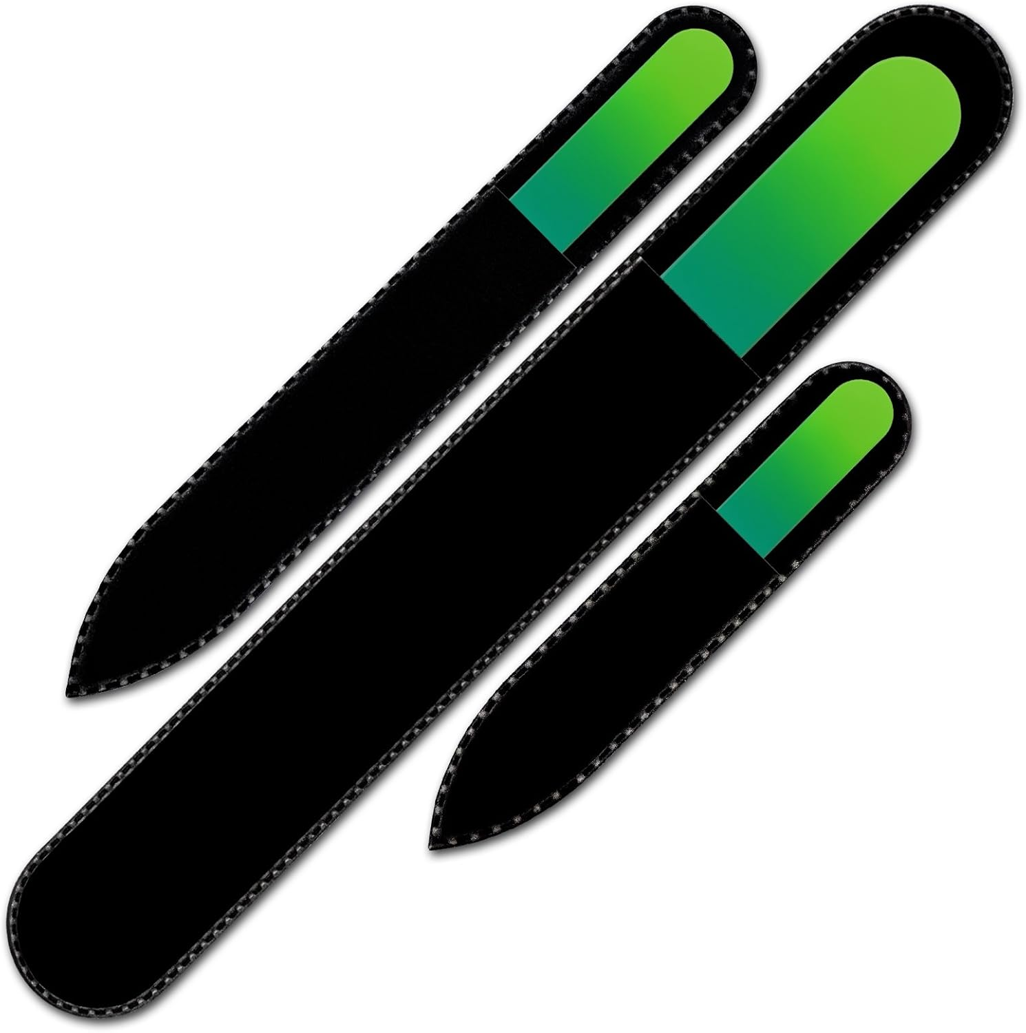 Mont Bleu Set of 3 Crystal Nail Files in Velvet Pouch, Rainbow Colors, Genuine Czech Tempered Glass, Lifetime Guaranty, Hand Made in Czech Republic, Glass Nail Files Prime by Mont Bleu - Rainbow image number 4