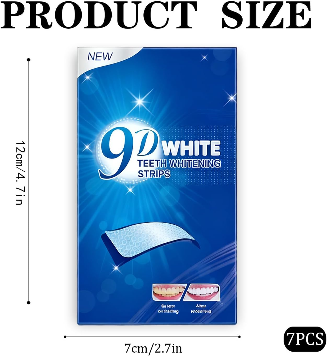 42Pcs 9D Teeth Whitening Strips, Safe and Insensitive Teeth Whitening Strips Crest Kit,Household Crest, Effectively Remove Stains, Teeth Whiteningin Half an Hour, Mint Flavor image number 5