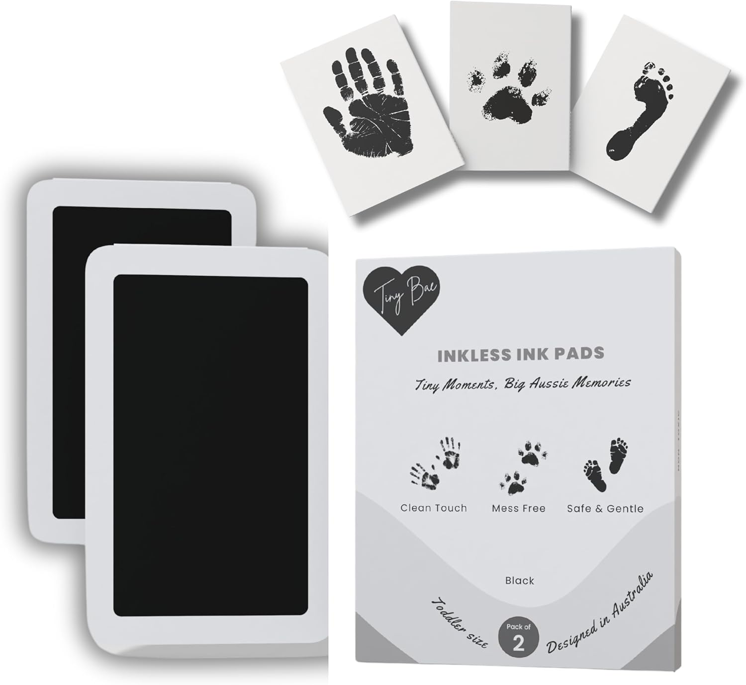 4-Pack Inkless Hand and Footprint Kit-Safe Ink Pad for New Born Baby Hand and Footprint Kit-Baby Essentials for Newborn-Baby Foot Print Kit-Pet Paw Print Kit-Mess Free Ink Pad for Cat Paw Dog Paw