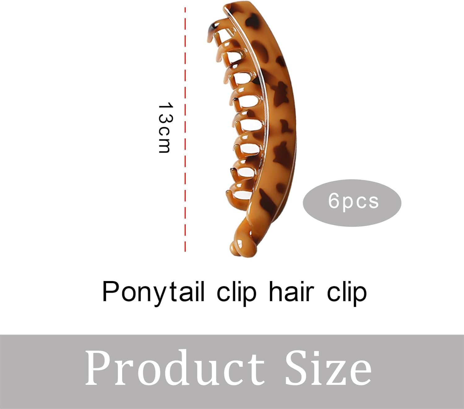 Pack of 6 Banana Clip Hair, Banana Clip Thin Hair, Banana Hair Clips Women'S Large, Hair Banana Clip, Beauty French Banana Clip Hair Clips, Hair Clips Women'S French Vintage, Ponytail Holder Clip image number 5