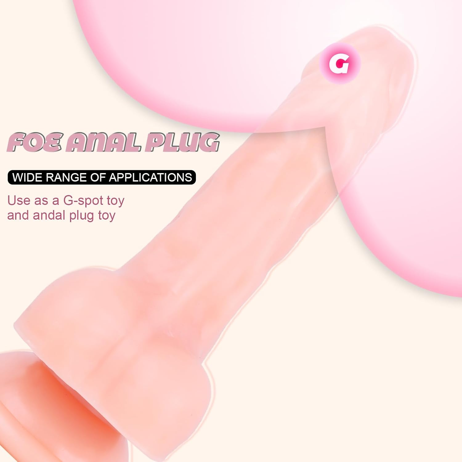 5 Inches Small Realistic Dildo Anal Plug with Powerful Strong Suction Cup, Sex Toys Butt Plug Play for Women/Lesbian, Men/Gay & Couple (Flesh) - Black image number 5