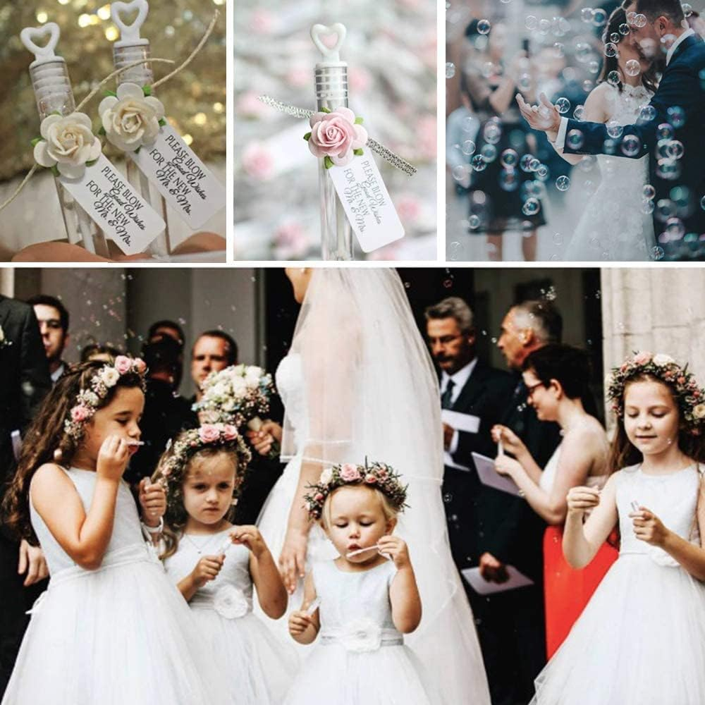 50 Pcs White Heart Bubble Wands, Perfect for Wedding, Valentine'S Day, Engagement image number 2
